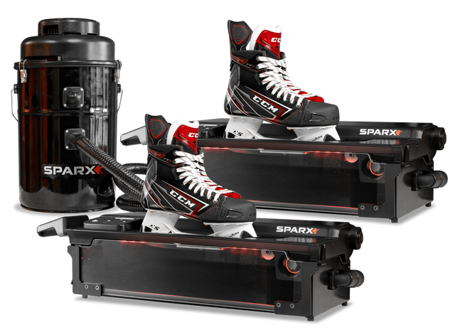 Sparx PS200 Dual Skate Sharpeners on a White Background